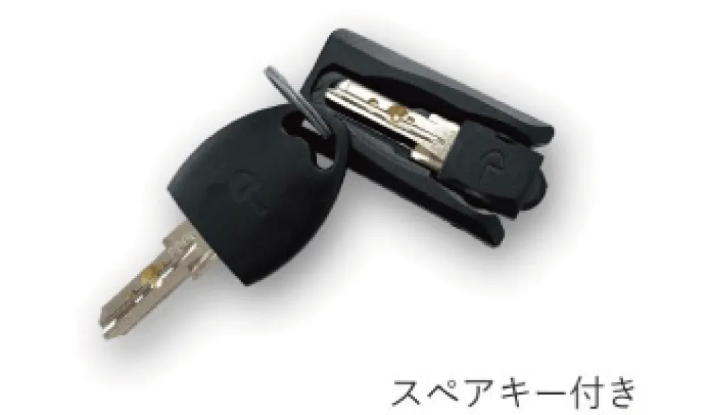 プッシュ錠スペアキー付き